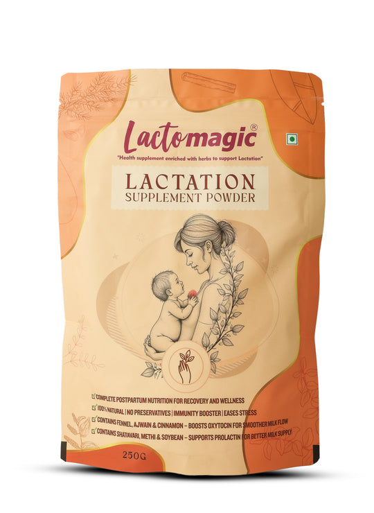 Lactomagic™ Lactation Supplement Powder Refill Pack  – 250 gm (Regular & Sugar-free) for Breastfeeding Mothers