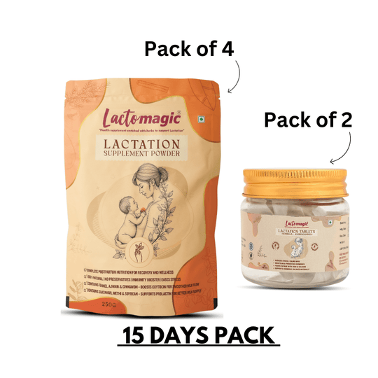15 Days Lactomagic Combo: Complete Lactation Support for New Moms  (WITHOUT OIL)