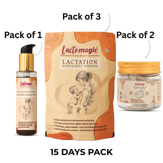 15 Days Lactomagic Combo: Complete Lactation Support for New Moms