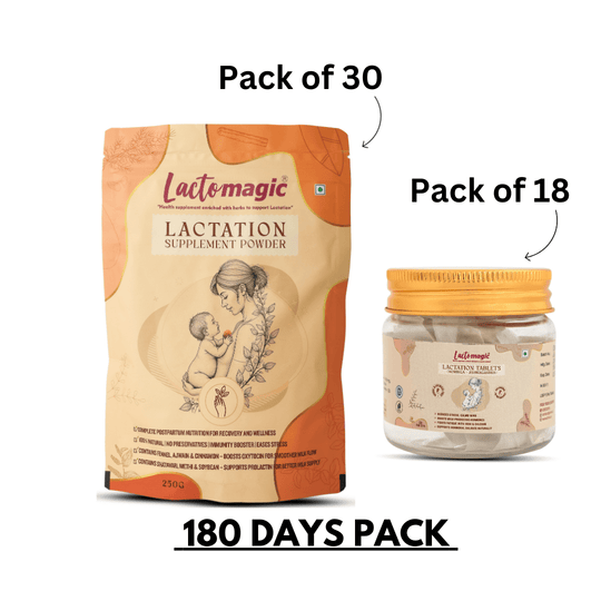180 Days Lactomagic Combo: Complete Lactation Support for New Moms
