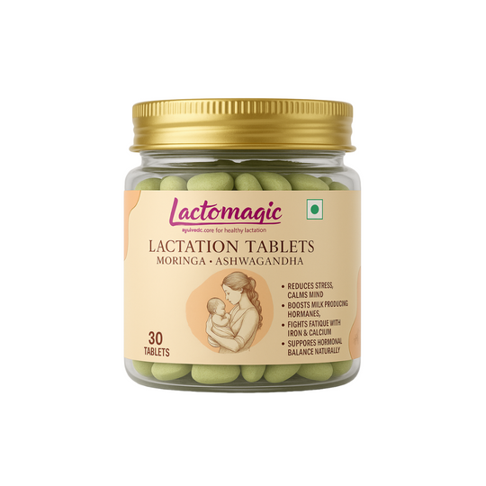 Lactomagic™ Lactation Support Tablets – Moringa (750 mg) + Ashwagandha (250 mg)