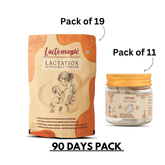 90 Days Lactomagic Combo : Complete Lactation Support for New Moms (WITHOUT OIL)
