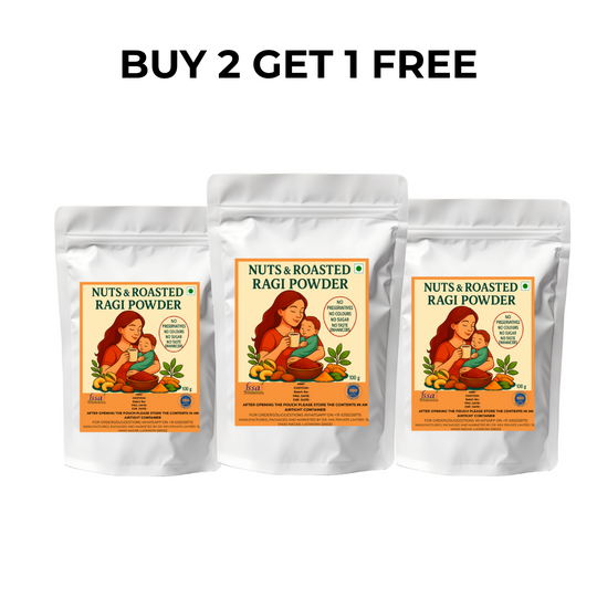 Postpartum Superfood – Nuts & Roasted Ragi Powder with Turmeric & Cardamom | No Sugar, No Preservatives for mothers