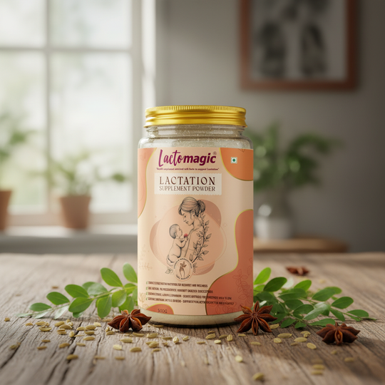 Lactomagic™ Lactation Supplement Powder – 500 gm (Regular & Sugar-Free)  for Breastfeeding Mothers