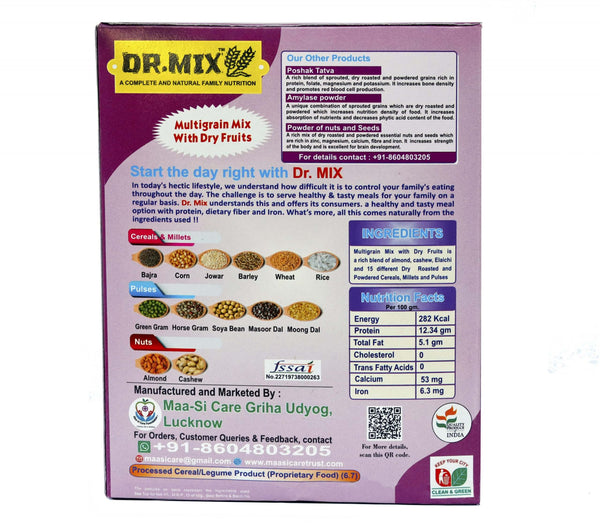 MUTLIGRAIN MIX WITH DRY FRUITS with natural sugar